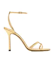 Jimmy Choo Leo100 Heeled Sandals 36,37.5,37,38.5,38,39,40,36.5 golden