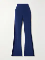 [Safiyaa] Safiyaa - Alexa Stretch-crepe Bootcut Pants - Navy - FR 38 FR 38 Blue