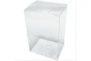 100 Pack of 5x8cm Clear PVC Plastic Folding Packaging Small rectangle/square Boxes for Wedding Jewelry Gift Party Favor Model Candy Chocolate Soap Box