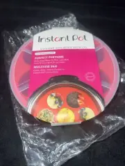 Official Instant Pot Silicone Egg Bites Pan with Lid - Red BPA Free Freezer Safe