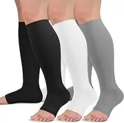 [Sooverki] Copper Compression Socks For Men & Women(5 Pairs)- Best For Running,Athletic,Medical,Pregnancy and Travel -15-20mmHg