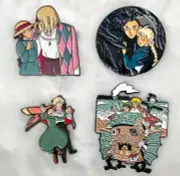 Howl's Moving Castle Sophie & Howl Metal Enamel Pin Studio Ghibli
