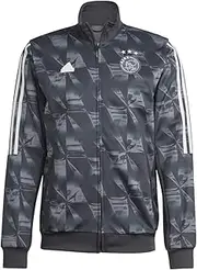 [adidas] Men's Soccer Ajax Lifestyler Track Top Jacket - Diamond-Inspired Allover Print, Perfect for Backing Your Team