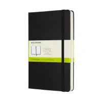 在飛比找momo購物網優惠-【MOLESKINE】經典加量型硬殼筆記本(L型空白黑)