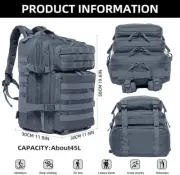 Gray Man Tactical Bug Out Bag | Molle System Ready | Combat/SHTF Backpack