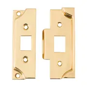9552 Tube Latch Split Cam Face Plate & Striker Kit Rebated Polished Br
