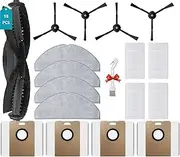 RV20/RV30 Max Plus Replacement Kit for TP-Link,for Tapo RV30 Max Plus, RV20 Max Plus Robot Vacuum Cleaner，Accessory Parts,1 Main Brush,4 Side Brush,4 HEPA Filter,4 Mop Pads,4 Dust Bags（RVA105