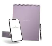 Smart Reusable Notebook, Flip Size Spiral Notebook, Lightspeed Letter Lilac