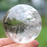 370g Natural Clear Quartz Ball Quartz Crystal Sphere Carving Reiki Crystal Gift