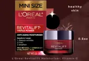 L'Oreal Revitalift Moisturizer: Retinol, Hyaluronic Acid, Vitamin C - 0.5oz