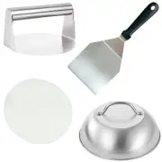 Burger Press Kit with Burger Smasher, 12'' Smash Burger Spatula, 9'' Cheese M...