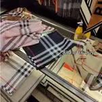 現貨 SHAW英國二手 BURBERRY 博柏利 經典格紋 絲毛圍巾 披肩 絲巾 圍脖 時尚圍巾 潮流飾品 免運