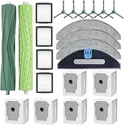 Replacement Parts for iRobot Roomba Combo i5, i5+j5, j5+ Vacuum Accessories Kit, 2 Rubber Brushes, 4 Hepa Filters 4 Mop Pads 6 Side Brush 6 Dust Bags