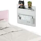 Bedside Shelf Organizer,Stick On Adhesive Wall Small, Horizontal Type/White