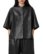 Allsaints Jenna Lea Leather Shirt