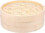 Bamboo Steamer Basket 1/2 Layers Handmade Bamboo Dumpling Steamer 10 Inch Lightweight Food Steamer Baskets Eco-Friendly Bamboo Steamer for Steaming Dumplings Vegetables Fish Rice \