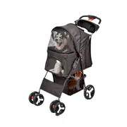 4 Wheel Travel Pet Stroller Carrier - Black