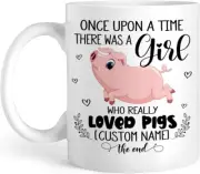 Pig Coffee Mug - Personalized Funny Coffee Mug - Cute Pig Mug for Pig Lover