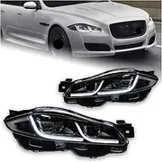 Car Styling Head Lamp Compatible Compatible For Jaguar XJL Headlights 2011-2019 XJ XF XE Headlight LED DRL Signal Lamp Automotive Accessories(For Original NO AFS)