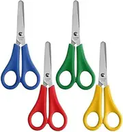 4Pcs Kids Scissors, Childrens Scissors, Safety Scissors, Safety Scissors for Kids, Children's Scissors, School Scissors, Scissors Kids, for Scrapbooking Art DIY Craft Students Teaching Stationery