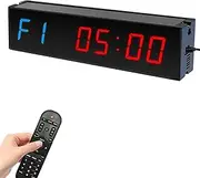Versatile LED Gym Timer – Remote-Controlled Interval Clock for Home Workouts, Boxing, Exams & Training – Countdown, Stopwatch & Cycle Modes with Bright Display & Custom Settings Blue