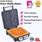 Smith & Nobel Retro Waffle Maker 4 Square Waffle Machine