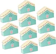 LOLIPPYY 10pcs House Shaped Party Favor Boxes for Birthday Party Cookies Box Candy Box for Birthday Gatherings and Holiday Celebrations