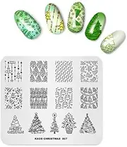 Nail Art Stamping Plate Template Christmas Theme Christmas Tree Pattern DIY Nail Art Picture Stamping Plates Manicure Print Tool