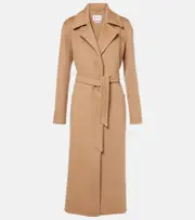 [Max Mara] Max Mara Cashmere wrap coat UK 2 brown
