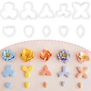 10 Pcs Polymer Clay Cutters 10 Shapes Petal Clay Cutters Beautiful Polymer .t