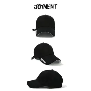 【JOYMENT】帽簷刺繡棒球帽 雙環扣帶 黑【capcrow】/帽子 棒球帽 老帽 鴨舌帽 韓國