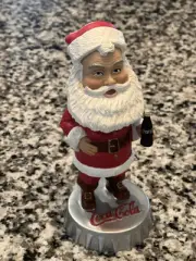 2002 HARDEES Collectible Christmas COCA COLA Santa Claus Bobble Head Figurine