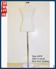 FEMALE LADY DRESS MANNEQUINS DISPLAY ADJUSTABLE CHROME STAND SIZE SIZE 4 6 8