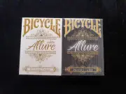 2 DECK BUNDLE: Allure Black & White Bicycle Playing Cards (Kickstarter 2012) NEW