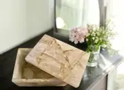 4"x3"x2" Rose Quartz Jewelry Box, Quartz Trinket Box Storage And Organizers Box