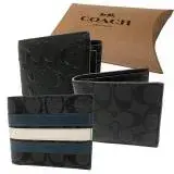在飛比找遠傳friDay購物優惠-【COACH】經典 LOGO男款8卡短夾附活動證件夾禮盒(均