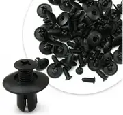 20x Car Plastic 8MM Scrivet Screw Clips Fit Door Boot Trim Panels Bumper Fastene