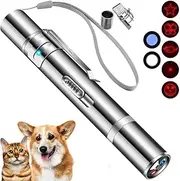 Laser Pointer Cat Toy,Cat Toy Interactive Red Dot Dog Laser Pointer Toys for Indoor Cat and Dog Play,USB Recharge Long Range 3 Modes Lazer Playpen