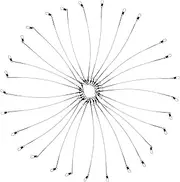 Toddmomy 50pcs High Strength Fishing Leaders Wire Line with Swivels Abrasion Resistant for Freshwater and Saltwater Fishing Efficient Snap Design for Enhanced Catch Rate and Versatile Use