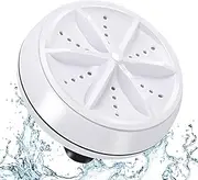 Portable Mini Washing Machine, Ultrasonic Washer Portable Turbo Personal Rotating Automatic Cycle Cleaning Washer for Travel(2-in-1)