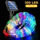 Outdoor Solar LED Fairy String Lights Waterproof Garden Patio Starry Rope Strip