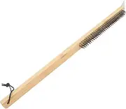 Pizza Brush Pizza Oven Brushes Pizza Server Spatula Pizza Pans Pizza Cutting Board Pizza Oven Rake Baking Spatula Pizza Stone for Oven Long Handle Scraper Steel Wire Khaki Generic