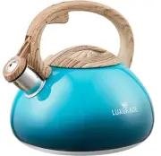S-P Teapot Whistling Tea Kettle with Wood Pattern Handle Loud Whistle,Food Grade