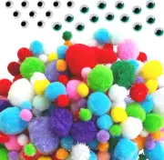 2100-Piece Arts & Craft Supplies Set | Includes Colorful Pom Poms, Googly Eyes,