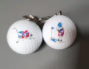 VTG Pepsi Sport Spalding Golf Ball Keychain Keyring Lot Of 2 Cola Collectible