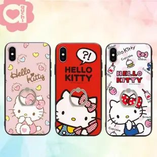 【SANRIO 三麗鷗】iPhone 7 Plus/8 Plus 5.5吋 Hello Kitty 凱蒂貓 雙料指環手機殼(正版授權)