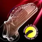 Penis Enlargement Toy Ring Extender Sleeve Reusable Sex Condom Adults Men Couple