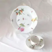 Herend Hungary Rothschild Bird Demitasse Cup & Saucer Plate
