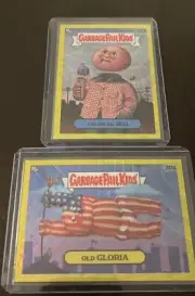 Garbage Pail Kids Gold Numbered ;Yellow Wave Refractor Parallels Lot( 2)