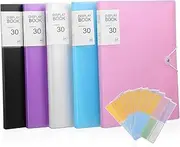 ROMISBABA 5 Pcs Show Folder Sticker Plastic Binders Binder Inserts School Binder Portfolio Book Portfolio Folders with Pockets Presentation Binder with Plastic Sleeves Aesthetic Binder Pp